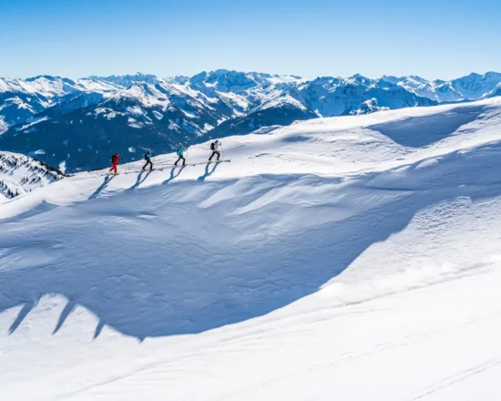 Ski touring mountain panorama